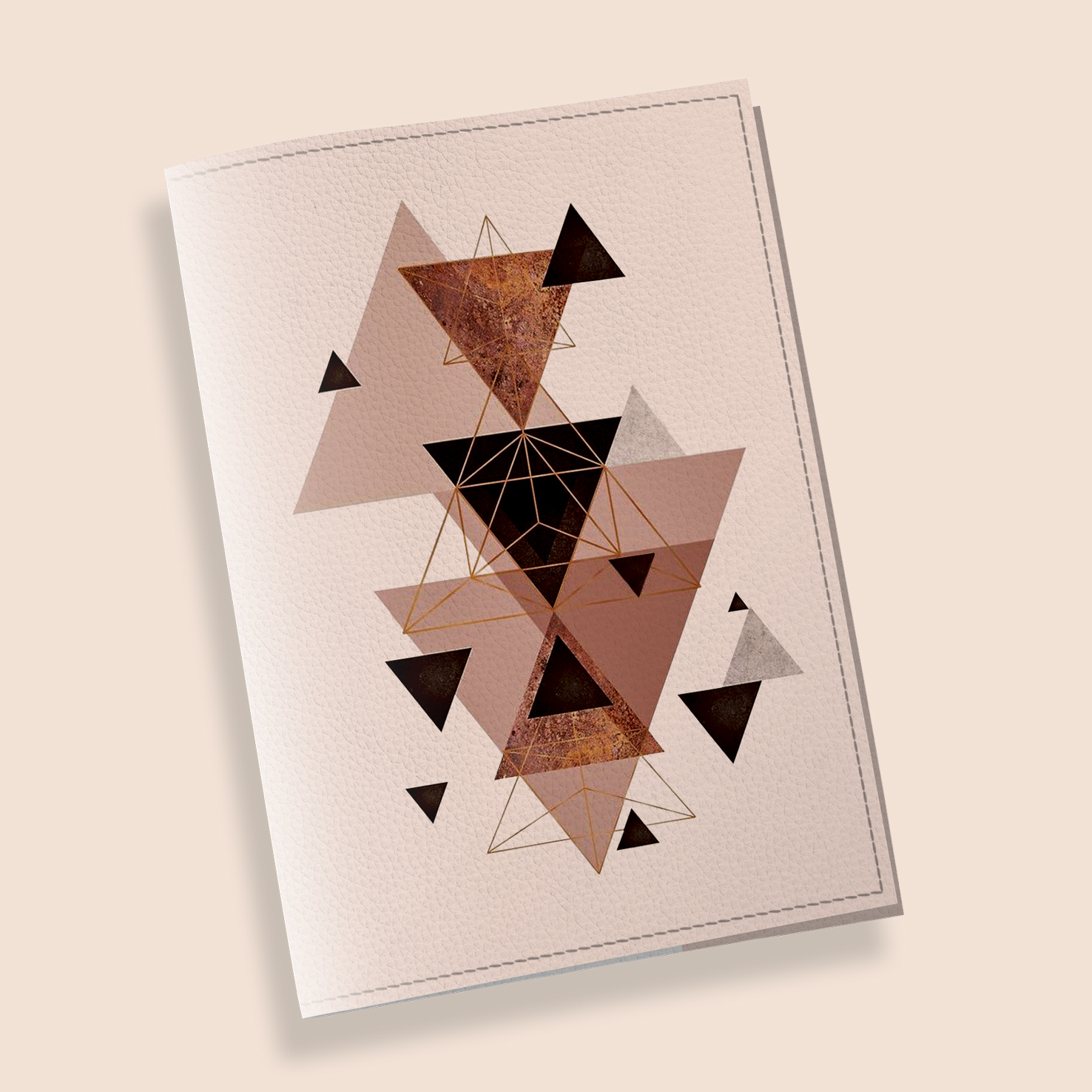 Обложка на паспорт The cover Абстрактные треугольники 9,6x13,3 см (910020)