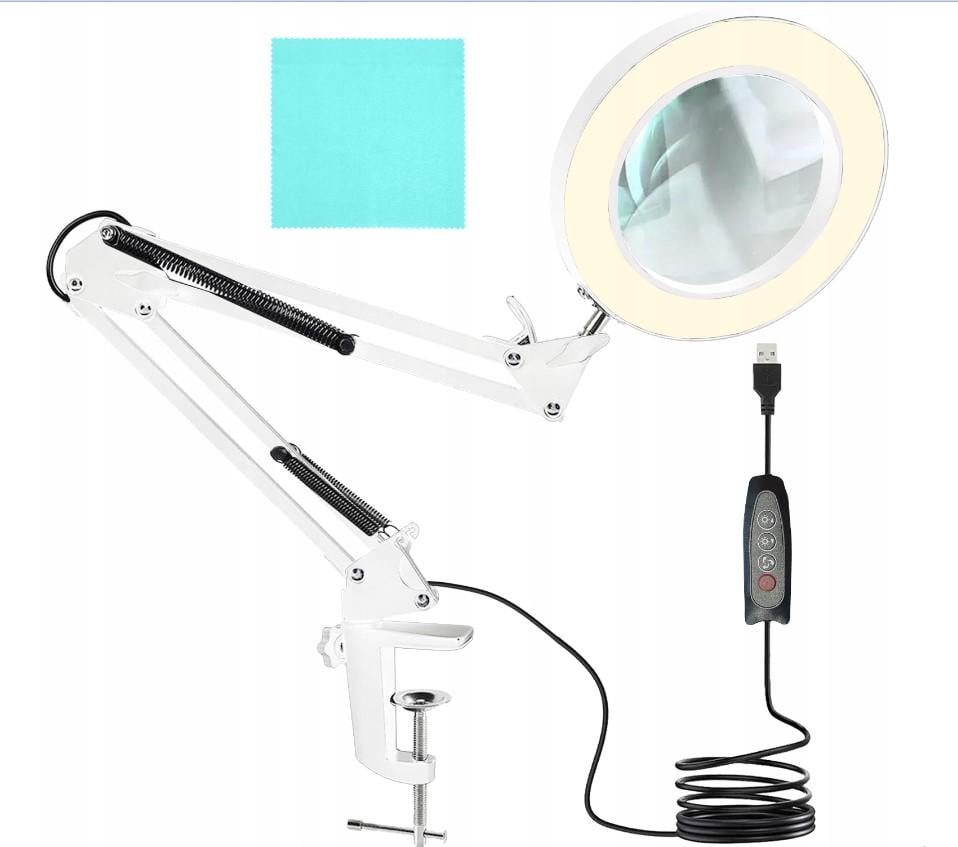 Світлодіодна лампа Косметична лупа Збільшувальне скло Настільна лампа для малювання