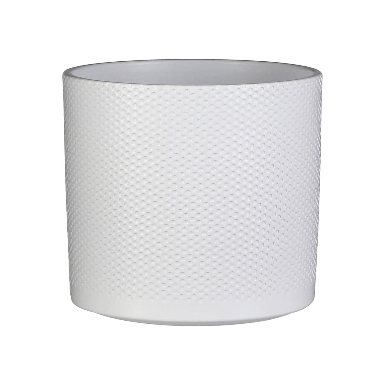 Кашпо Edelman Era pot round рельефный 23х21,5 см Белый (A-025792)