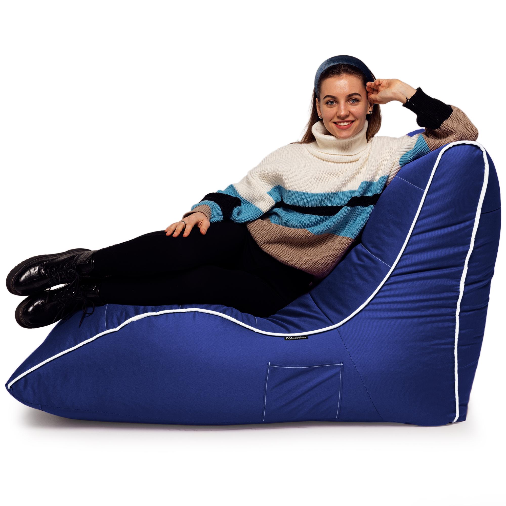 Крісло-мішок iQmebel Лежак 80х125 см оксфорд Синій - фото 3