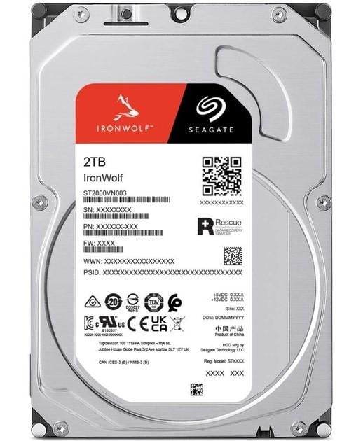Жорсткий диск Seagate IronWolf 2 ТБ/256 МБ/5400 об/хв (ST2000VN003) - фото 3 Жорсткий диск Seagate IronWolf 2 ТБ/256 МБ/5400 об/хв (ST2000VN003) - фото 3