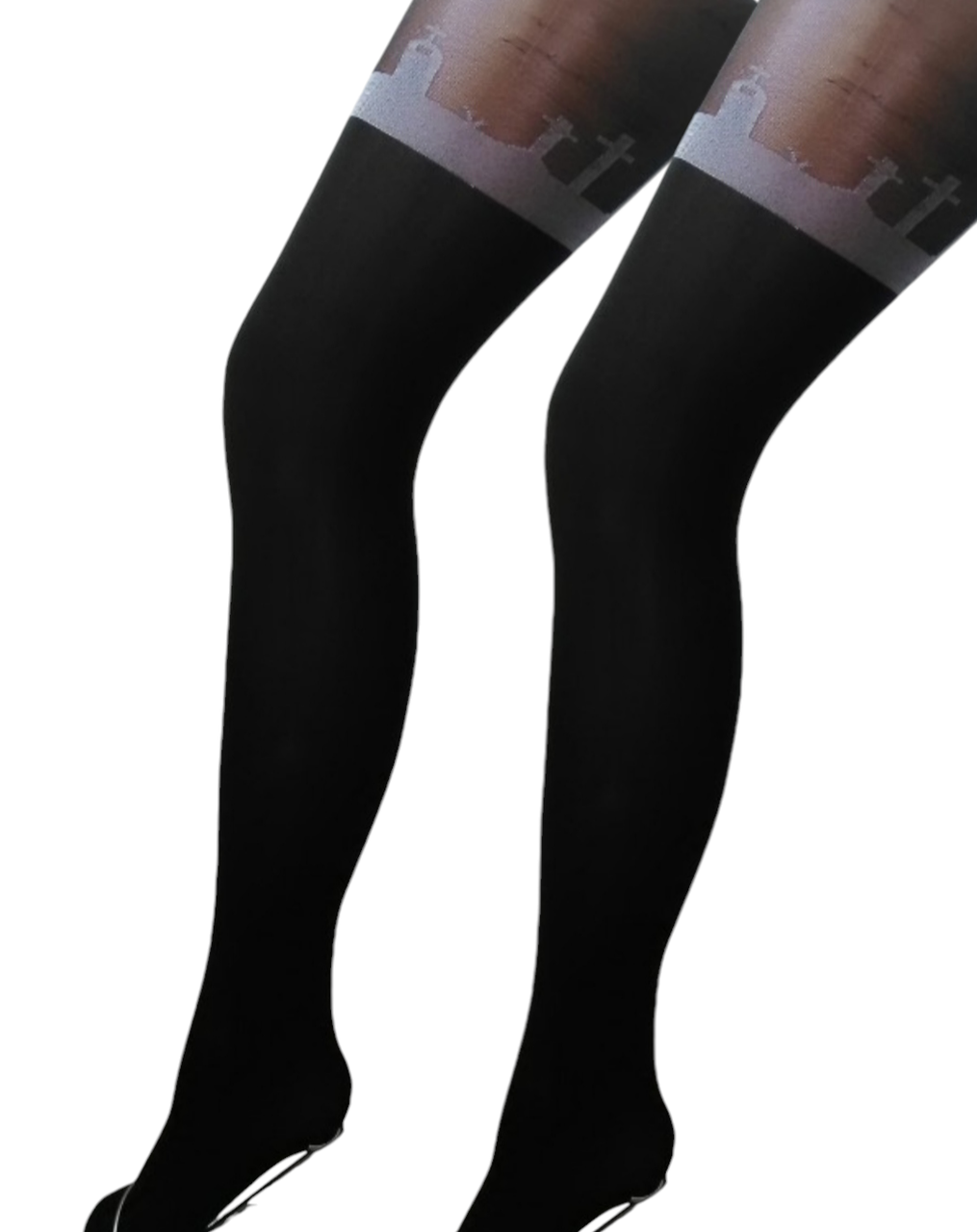 Колготки Кладбище на Хэллоуин 20\40 den S р. 38-40 Черный (L0532)