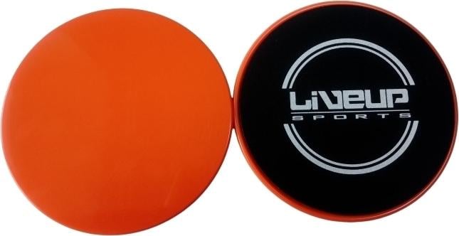 Глайдинг-диски LiveUp SLIDING DISC Оранжево-черный (LS3360) - фото 3