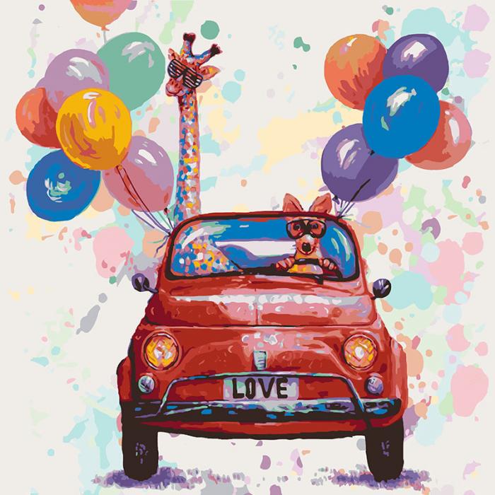 Картина по номерам Идейка "Весело вдвоем" 40х40 см (skl-КНО4125)