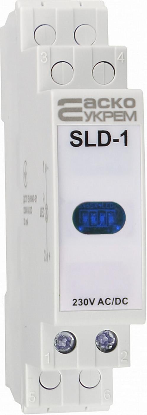 Індикатор сигнальний модульний АСКО-УКРЕМ 230V AC/DC SLD-1 Синій (00000055243)