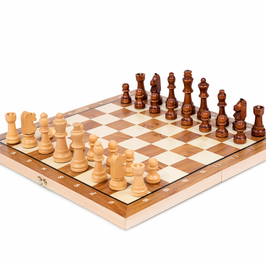 Шахматы FG240502031L деревянные 2в1 и шашки 34х34 см (2941542696)