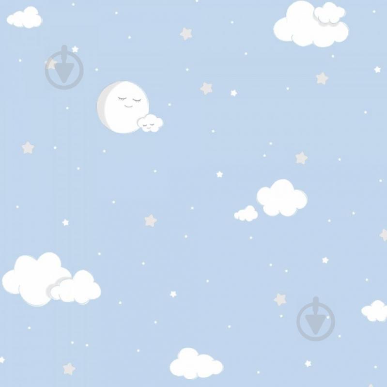 Бумажные детские обои ICH Dandino Lullaby 221-1 0.53 х 10.05 м Голубой