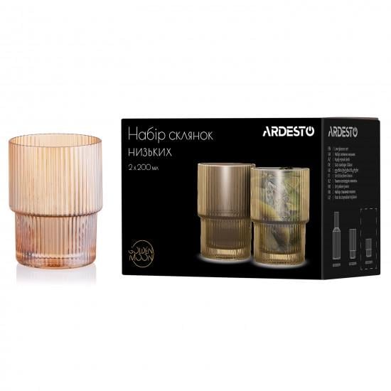 Набір склянок Ardesto низьких скло 2 шт. х 200мл (AR2620GG) - фото 1 Набір склянок Ardesto низьких скло 2 шт. х 200мл (AR2620GG) - фото 1