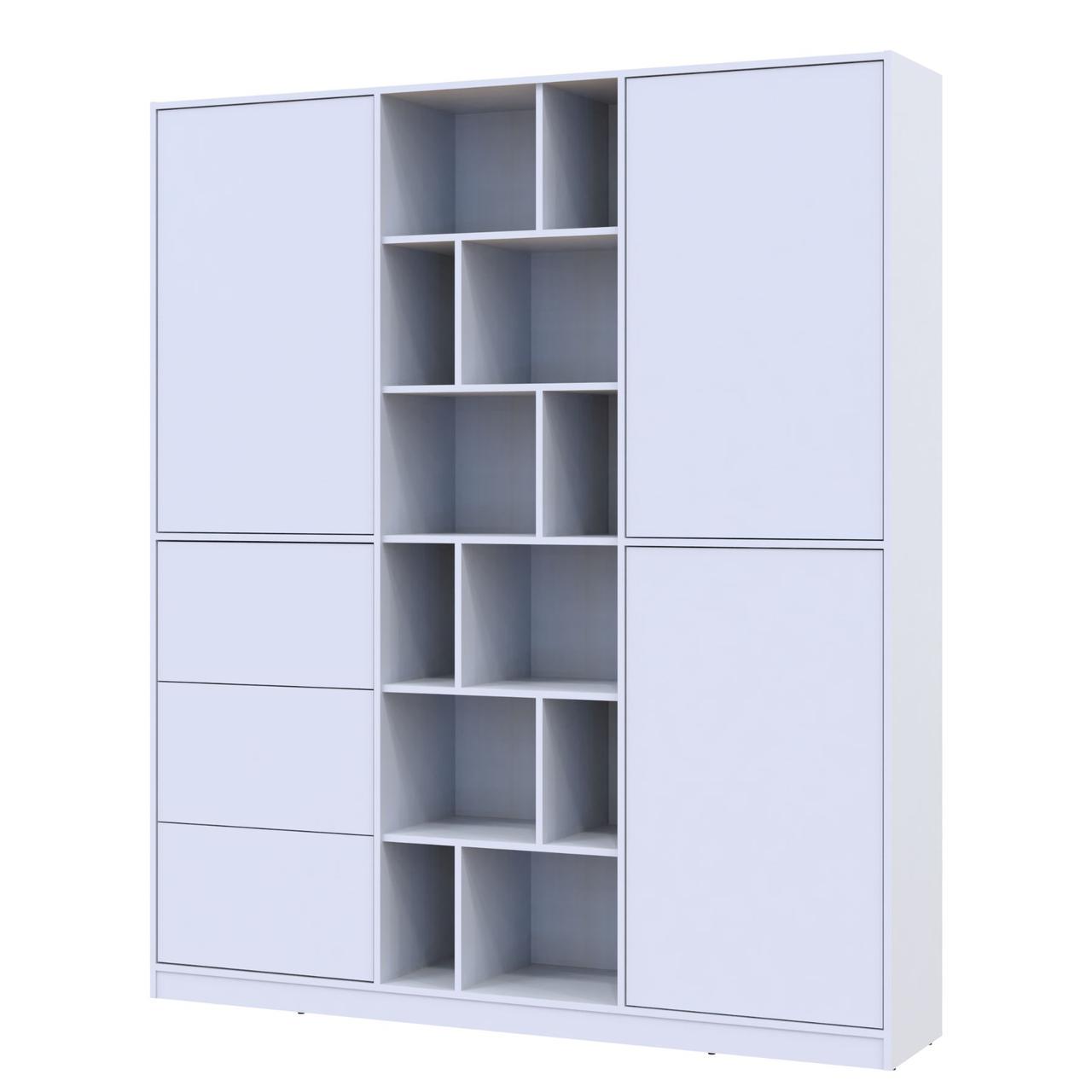 Шкаф с выдвижными ящиками Doros Морган 180х38,5х210 см Белый (DRS-011220)