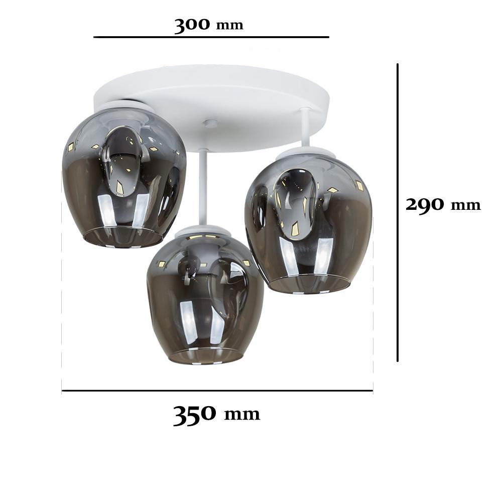 Люстра 756HPR0231F-3 WH+BK 300 мм Білий/Чорний (LVS4631) - фото 2