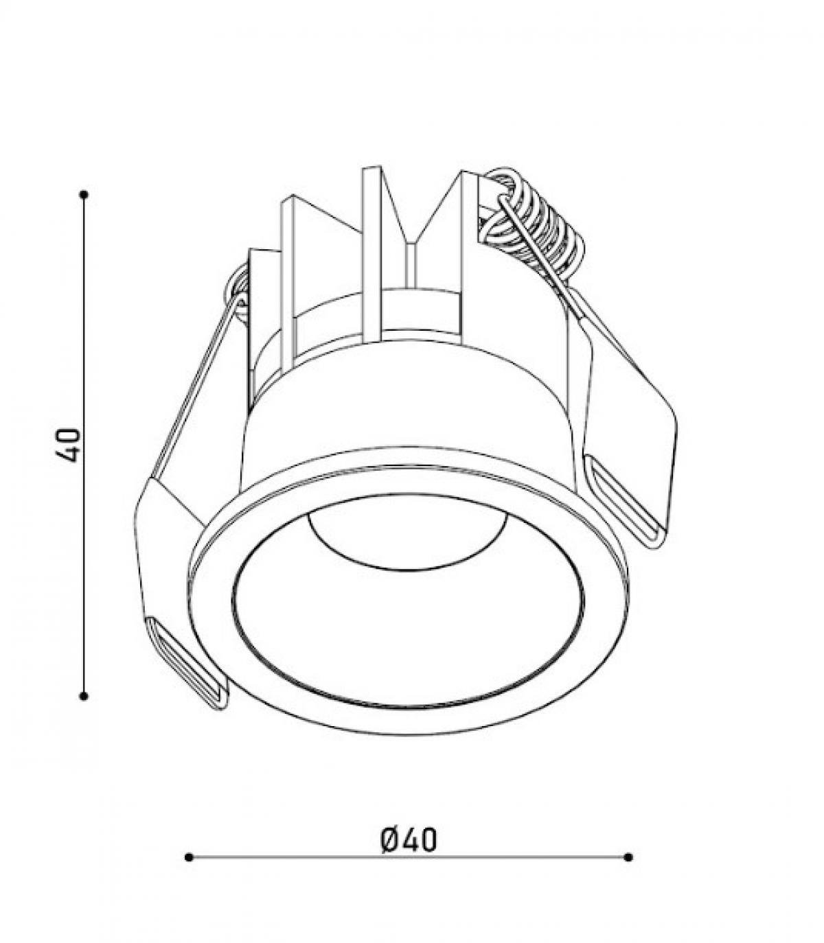 Світильник точковий врізний Kloodi KD-MINI40 3 W 3K BK DIM (9424672) - фото 2