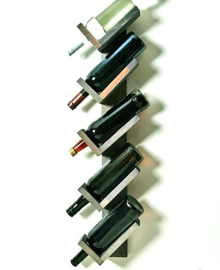 Полка для вина настенная из дерева Хатиро 5 Морион (ПНК-520911)