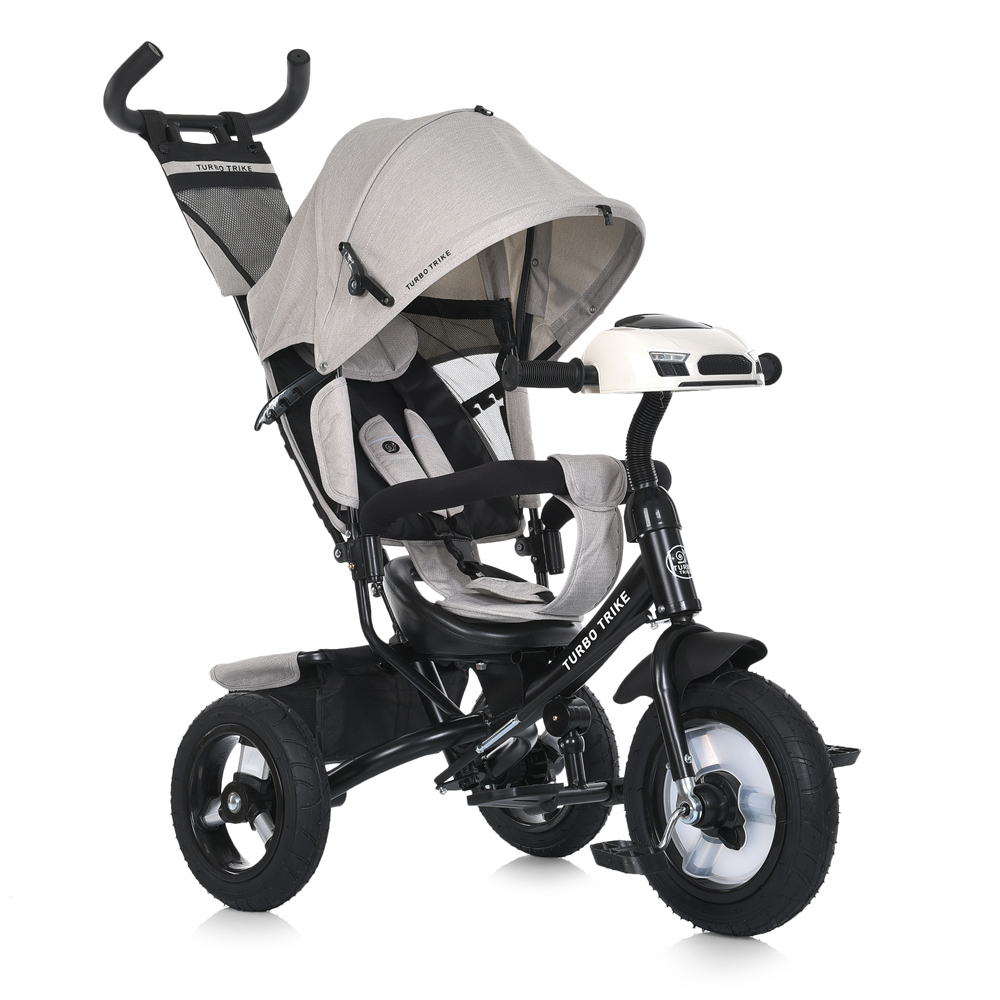 Велосипед триколісний Turbo Trike MT 1006-12 з батьківською ручкою Сірий