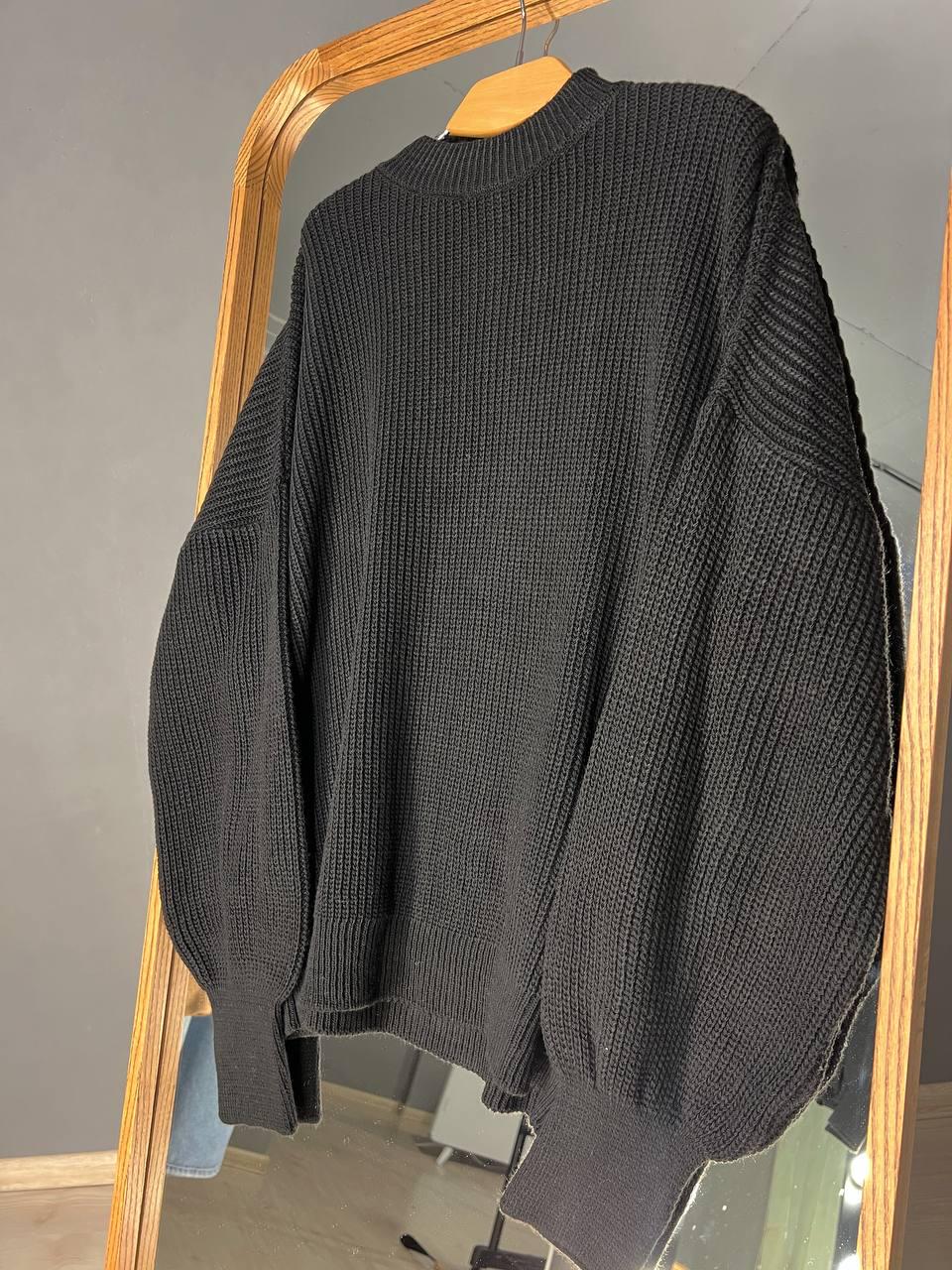 Светр жіночий MIX RAY 6607 широкий подовжений OS Чорний (1037) - фото 9