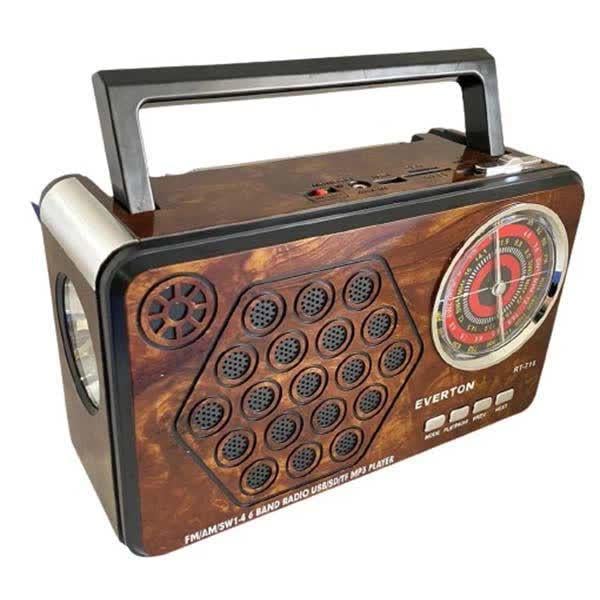 Радиоприемник портативный Everton RT-715 FM/AM/SW/Bluetooth/USB/фонарик (32510577)
