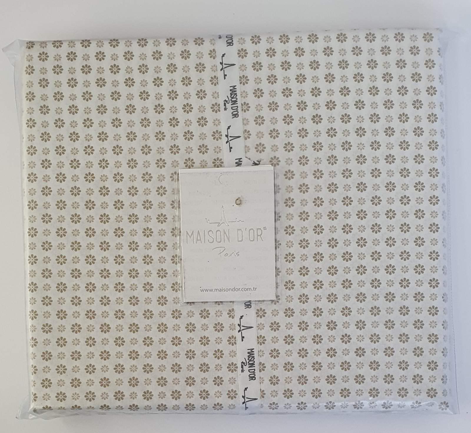 Простынь Maison D'or 245x285 ранфорс Deluxe Daisi Beige (CN6010)