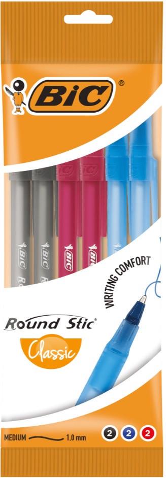 Ручка BIC Round Stic Ассорти 6 шт. (2702866846)