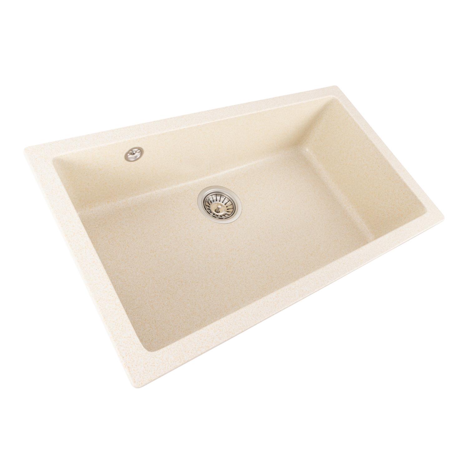 Мийка кухонна Platinum PLS-A39149 гранітна прямокутна 780x450 мм Бежевий (25961087) - фото 3 Мийка кухонна Platinum PLS-A39149 гранітна прямокутна 780x450 мм Бежевий (25961087) - фото 3
