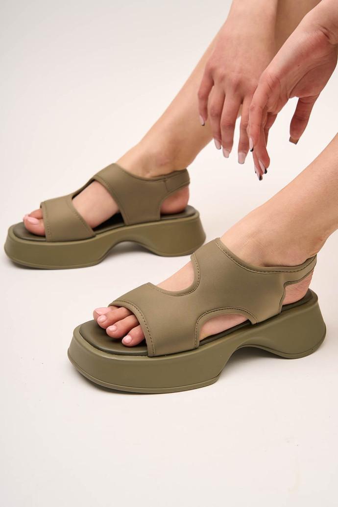Босоножки женские LONZA на платформе р. 40 Оливковый (176590) - фото 5