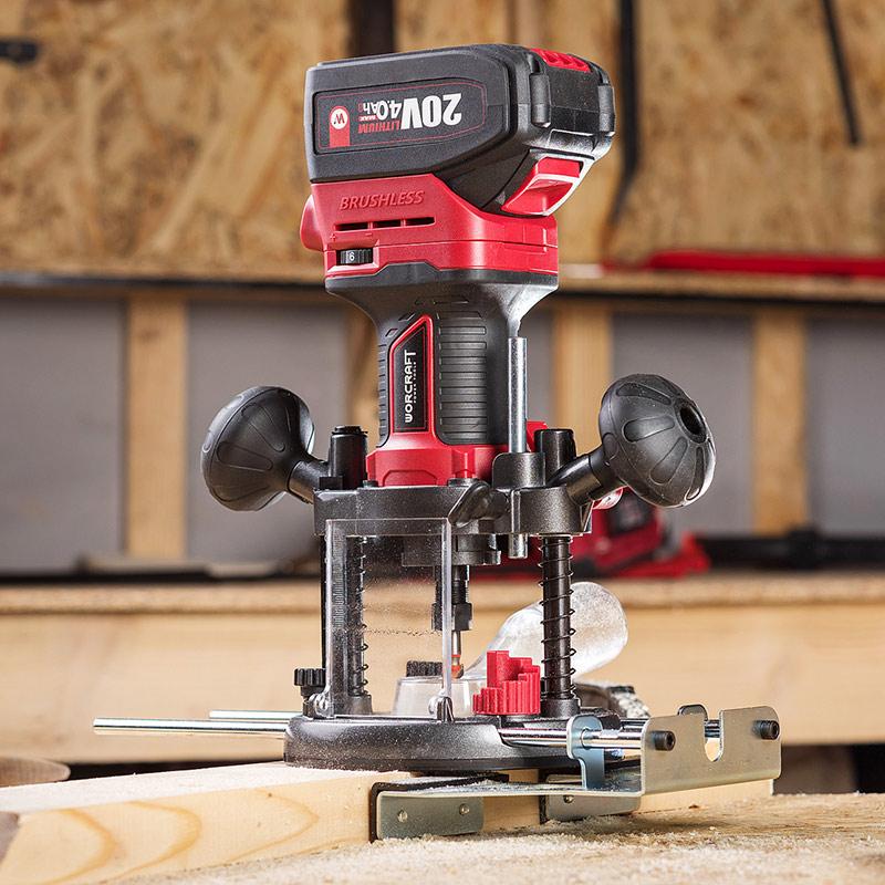 Фрезер по дереву акумуляторний безщітковий Worcraft CER-S20LiB з акумулятором 4A і зарядним 20В (43178) - фото 6 Фрезер по дереву акумуляторний безщітковий Worcraft CER-S20LiB з акумулятором 4A і зарядним 20В (43178) - фото 6