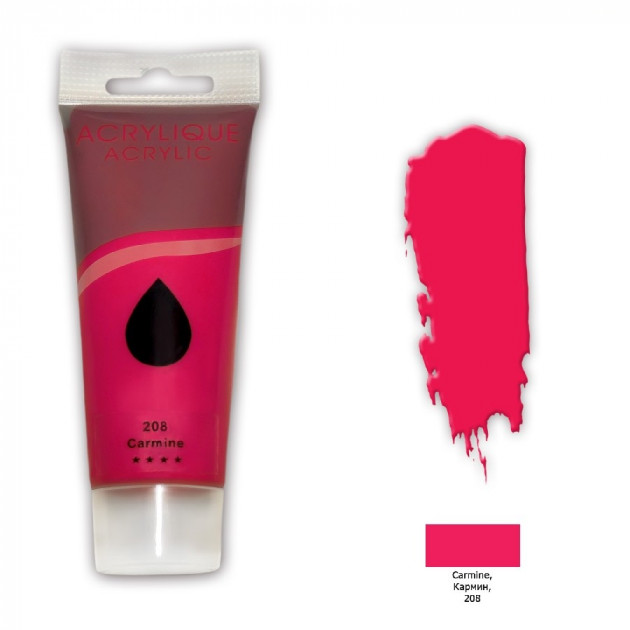 Краска акриловая Memory professional 75 мл Карминовый