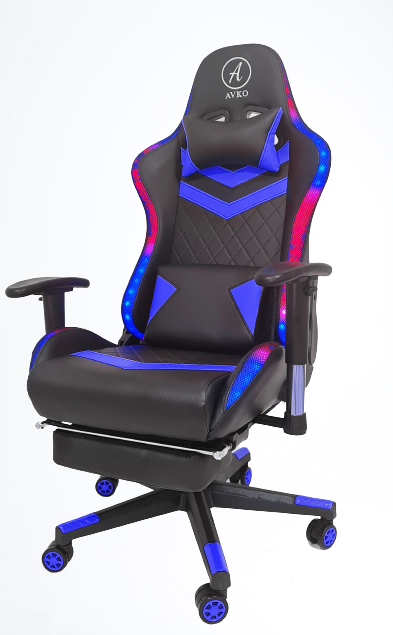 Кресло геймерское компьютерное AG72810 RGB подсветка Blue
