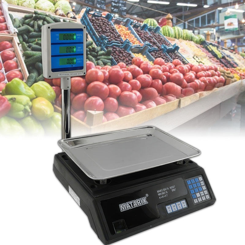 Ваги торговельні Matarix MX-411+ електронні 50 кг (tf7018) - фото 2 Ваги торговельні Matarix MX-411+ електронні 50 кг (tf7018) - фото 2