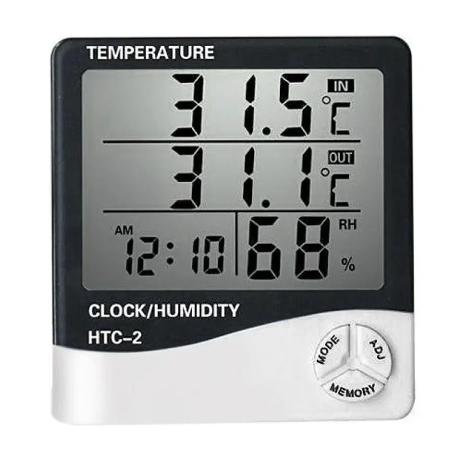 Метеостанція HTC-2 термометр з гігрометром/годинником/будильником та виносним датчиком (557) - фото 5 Метеостанція HTC-2 термометр з гігрометром/годинником/будильником та виносним датчиком (557) - фото 5