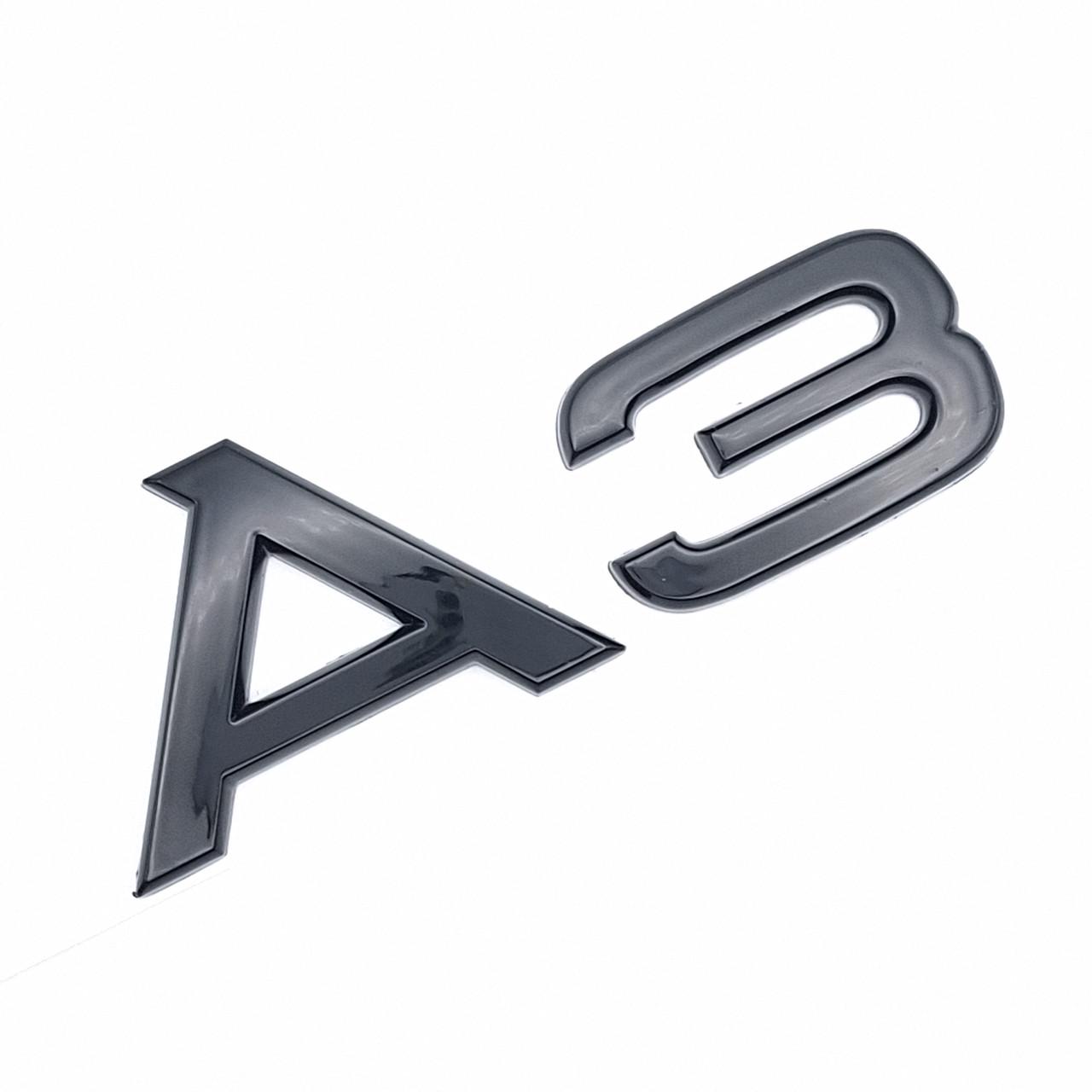 Емблема напис A3 на задню частину Audi Чорний глянцевий (2058726932)