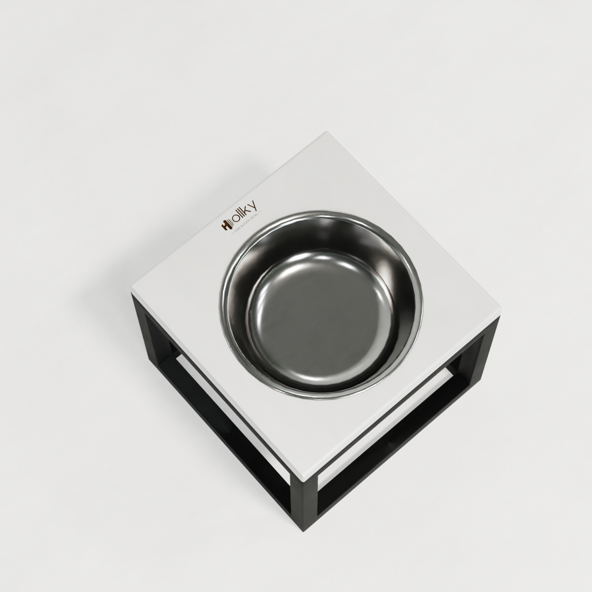 Миска на підставці для великих собак Hollky Base Solo XL 1,8 л (XL-262620-BLWH) - фото 4 Миска на підставці для великих собак Hollky Base Solo XL 1,8 л (XL-262620-BLWH) - фото 4