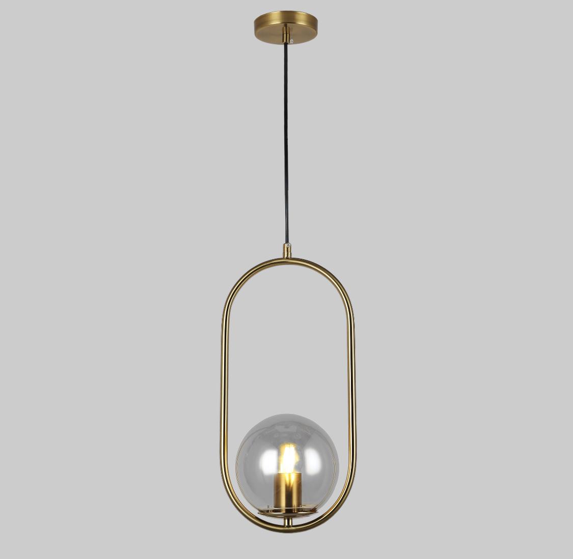 Светильник подвесной с шаром 15 см Бронзовый (916-39-1 BRZ+CL)