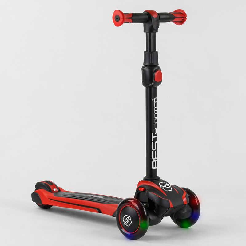 Самокат трехколесный Best Scooter MX-40901 MAXI 3 колеса PU со светом d 12 см