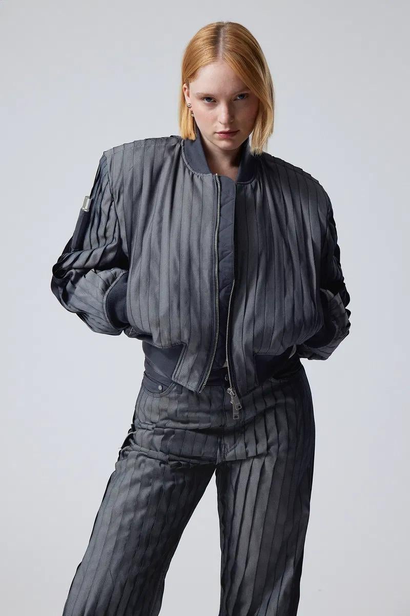 Бомбер Weekday S Темно-синій (E25071197101)