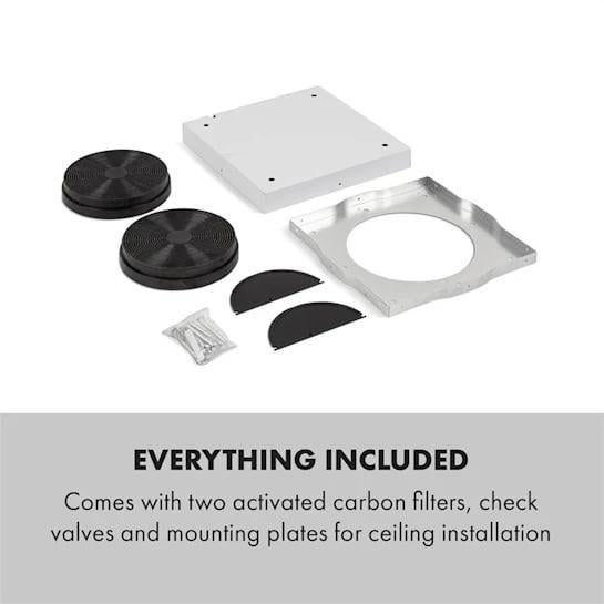 Вытяжка кухонная островная KLARSTEIN Tron Ambience рециркуляция LED 540 м3/ч d 38 см Черный (10034213) - фото 9 Вытяжка кухонная островная KLARSTEIN Tron Ambience рециркуляция LED 540 м3/ч d 38 см Черный (10034213) - фото 9