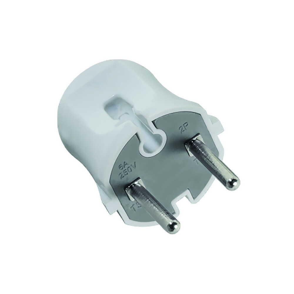 Вилка штепсельна Violux без заземлення Білий (940700)