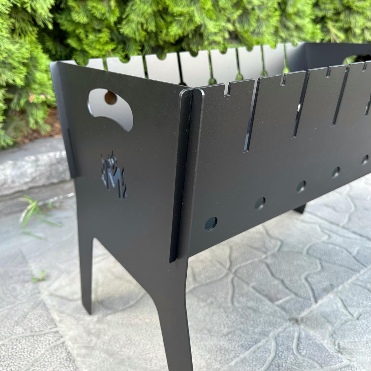 Мангал розбірний Metalzavod Фенікс на 8 шампурів 3 мм/54,5х32,3х40 см (MR8-3) - фото 4 Мангал розбірний Metalzavod Фенікс на 8 шампурів 3 мм/54,5х32,3х40 см (MR8-3) - фото 4