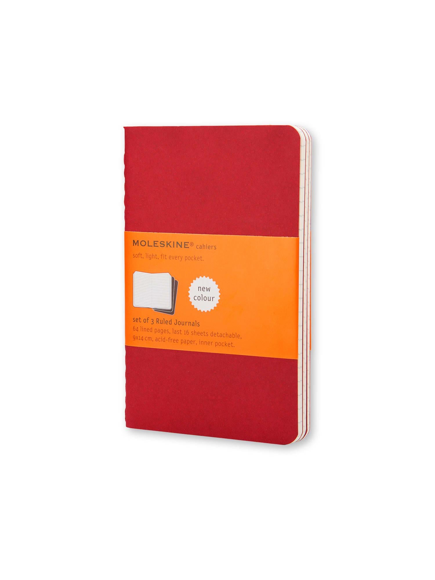 Блокнот Moleskine Cahier карманная линейка Бордо (CH111)