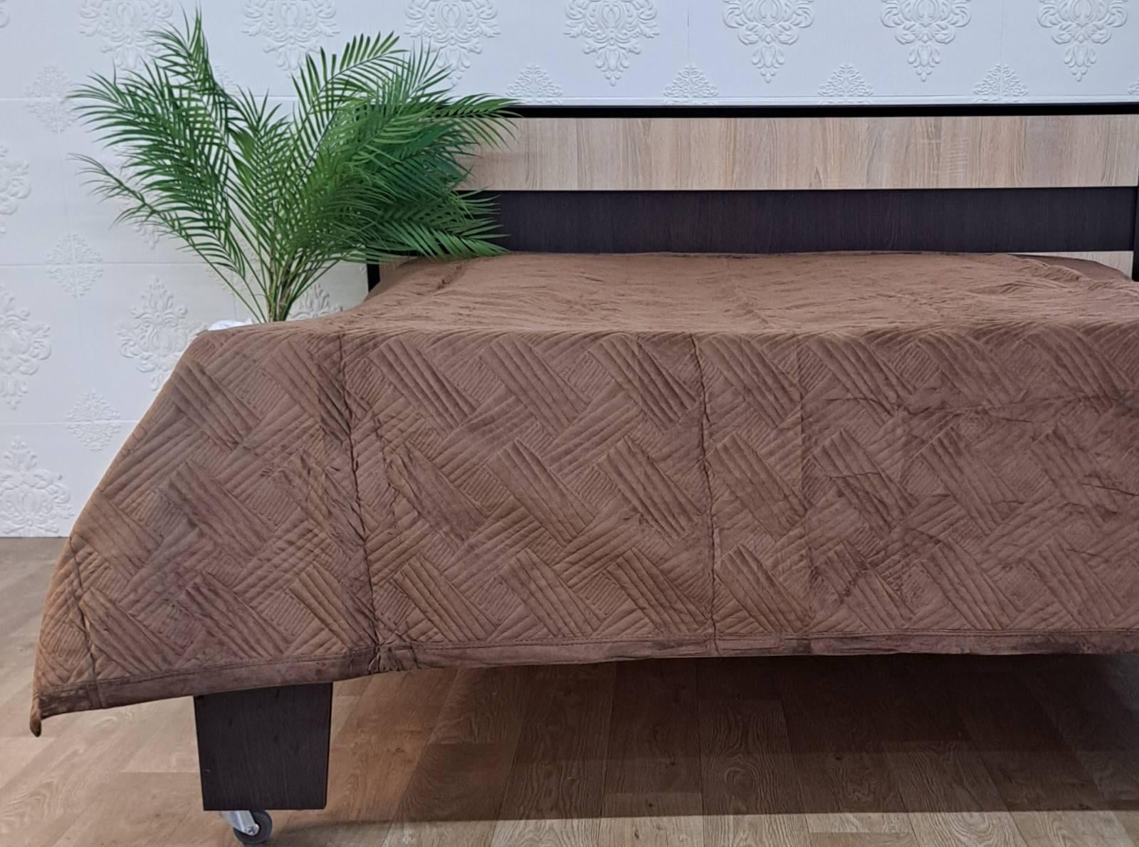 Покрывало велюровое 1322 200x230 см Коричневый (CN21529)