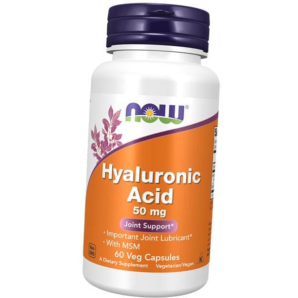 Кислота гиалуроновая и метилсульфонилметан Hyaluronic Acid 50 with MSM 60 вег. капс. (68128005)