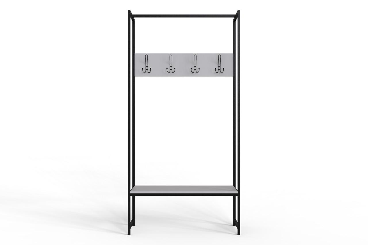 Вешалка напольная модульная Ferrum-decor Трелис 12 ДСП 16 мм 180x90x38 см Черный/Белый (FRD-104307)