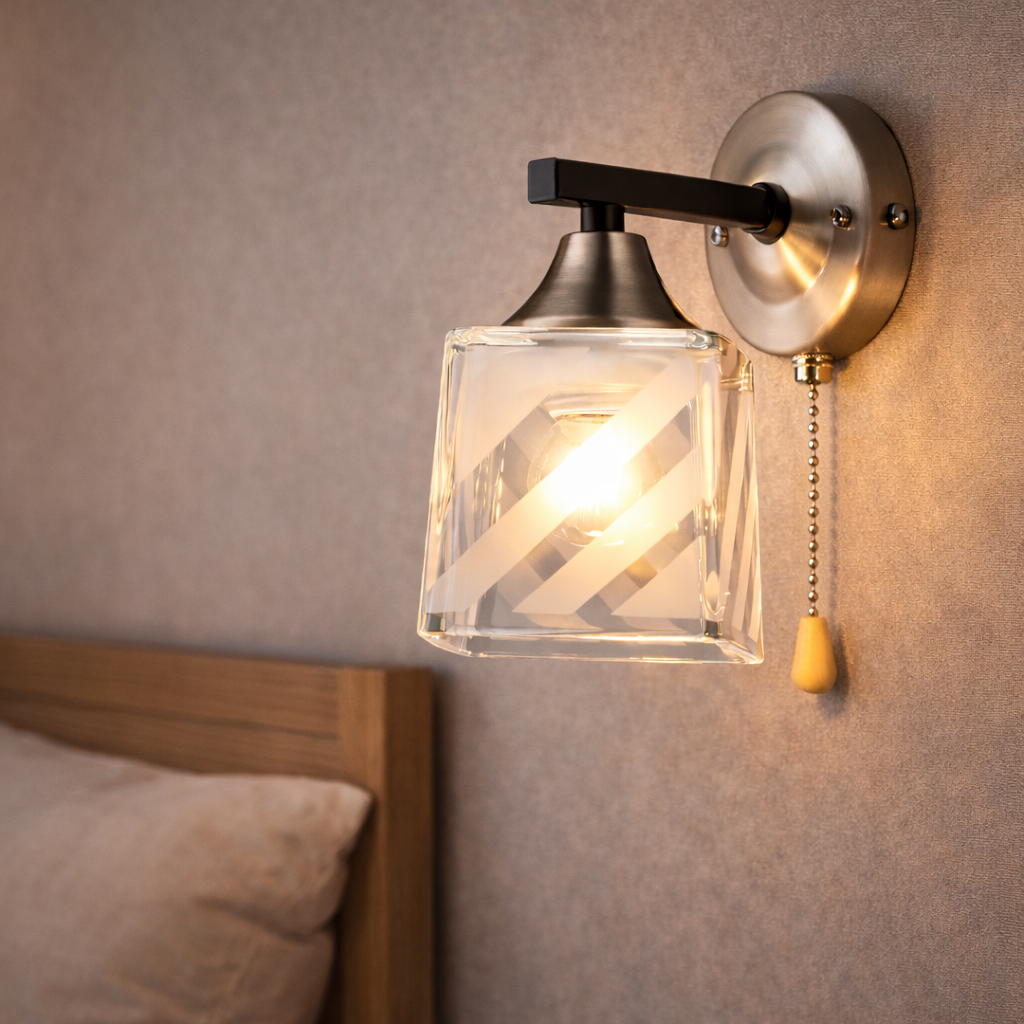 Бра Valeso с плафоном в матовую полоску под лампу Е27 Черный/Бронзовый (B K2325/1W AB+BK)