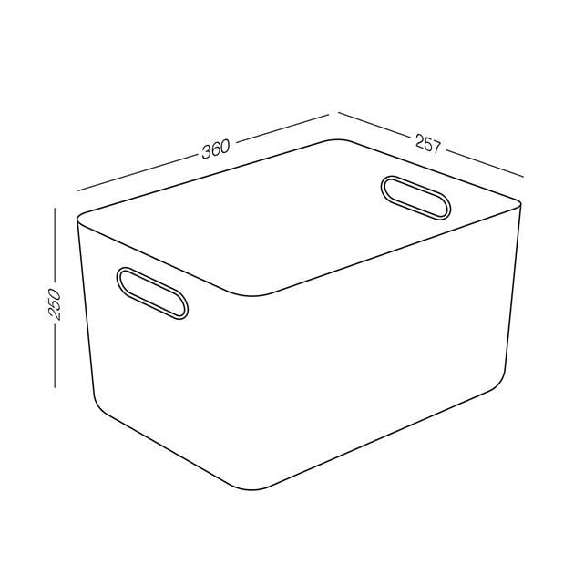 Ящик для хранения MVM FH-14 XXL пластиковый 250x257x360 мм Gray (211706) - фото 2