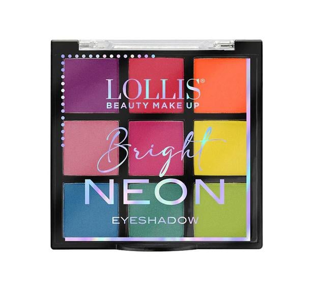 Палетка теней Lollis для век Bright Neon 9 цветов 15 г (LP-456)