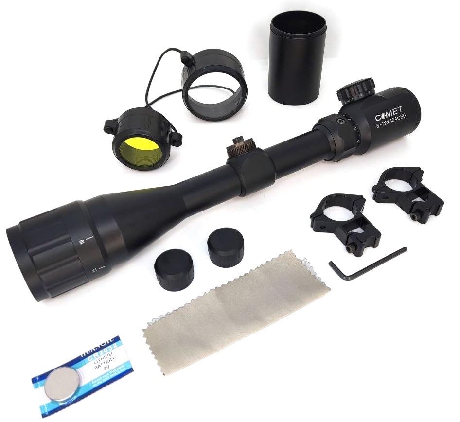 Оптичний приціл Comet AOEG Rangefinder 3-12x40 підсвічування/кріплення/паралакс/бленда (26867295) - фото 9 Оптичний приціл Comet AOEG Rangefinder 3-12x40 підсвічування/кріплення/паралакс/бленда (26867295) - фото 9