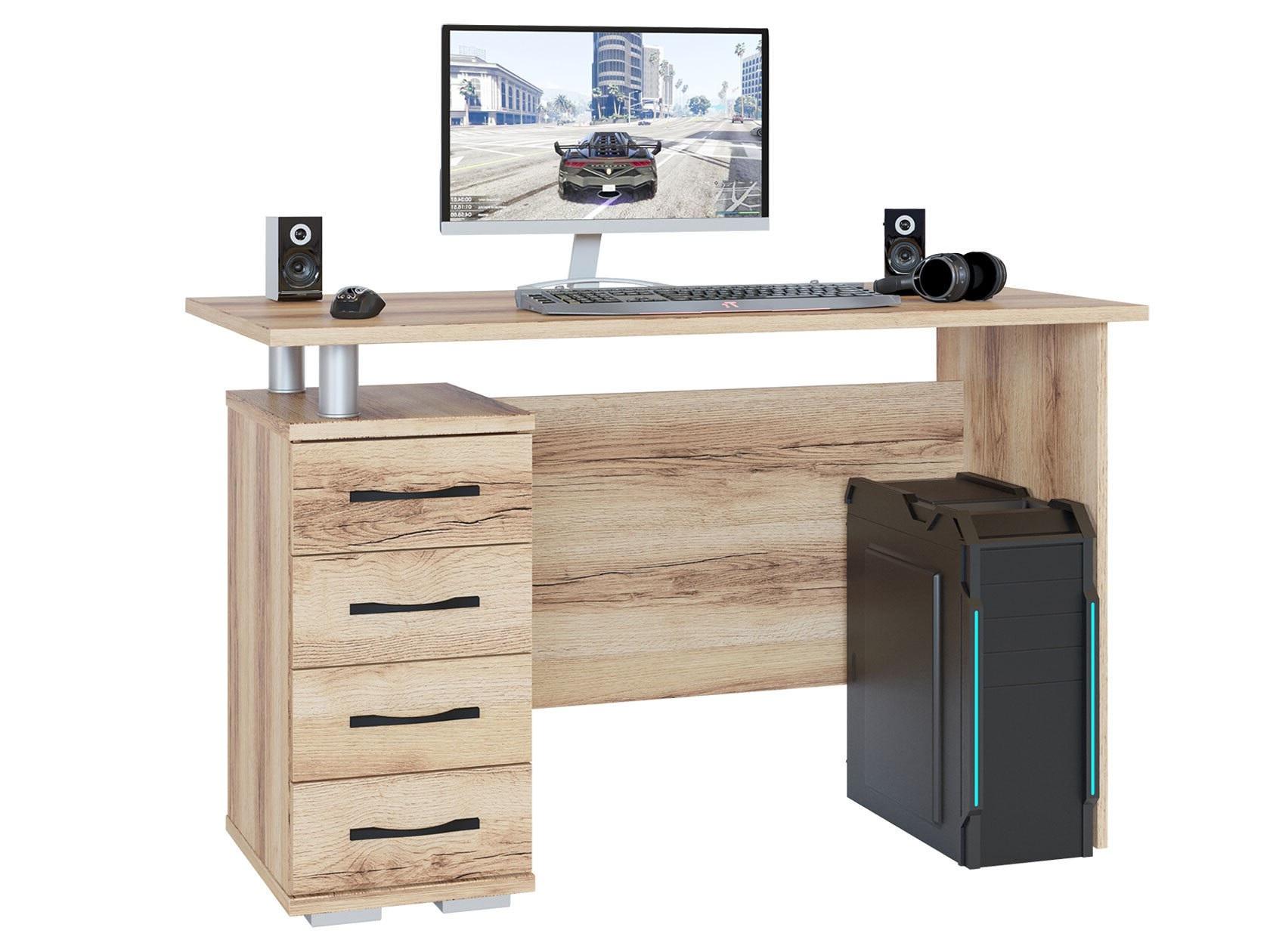 Компьютерный стол XDesk 106 слева с тумбой 32 мм Делано темный (XDesk-106...1) - фото 3