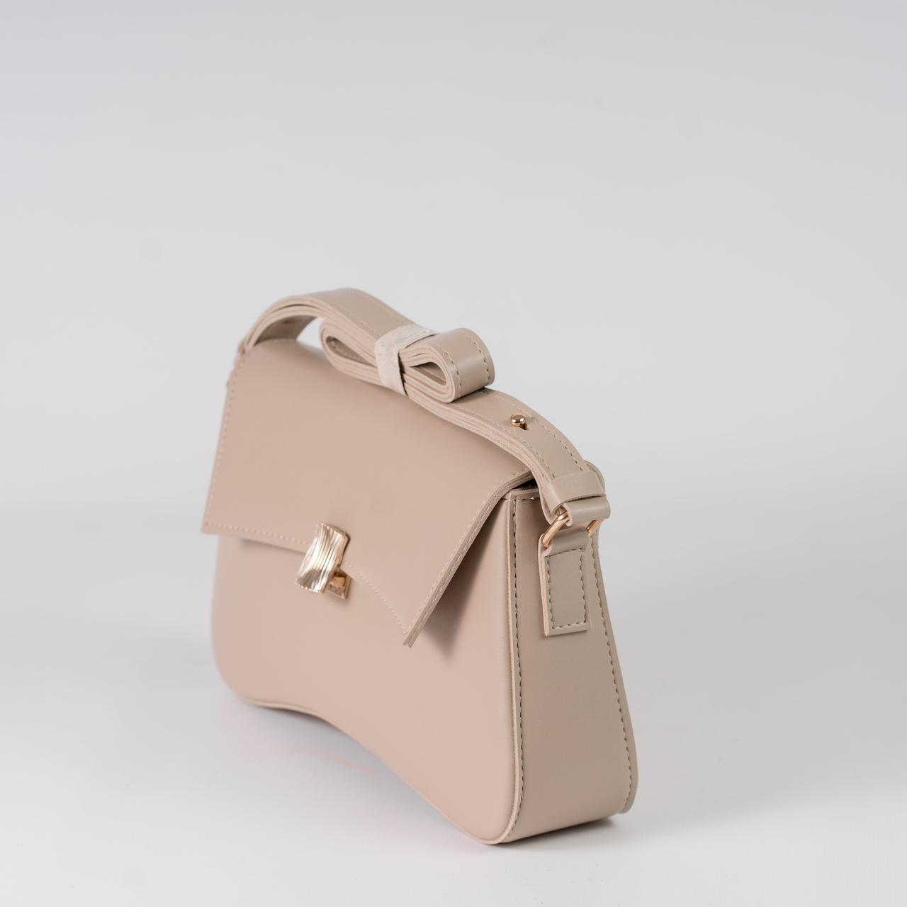 Сумка женская багет XENIA № 28-24 Бежевый - фото 2