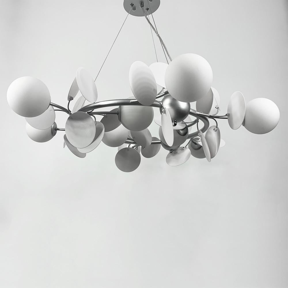 Люстра-кільце сучасна з круглими пластинами 80 см (134 СН)