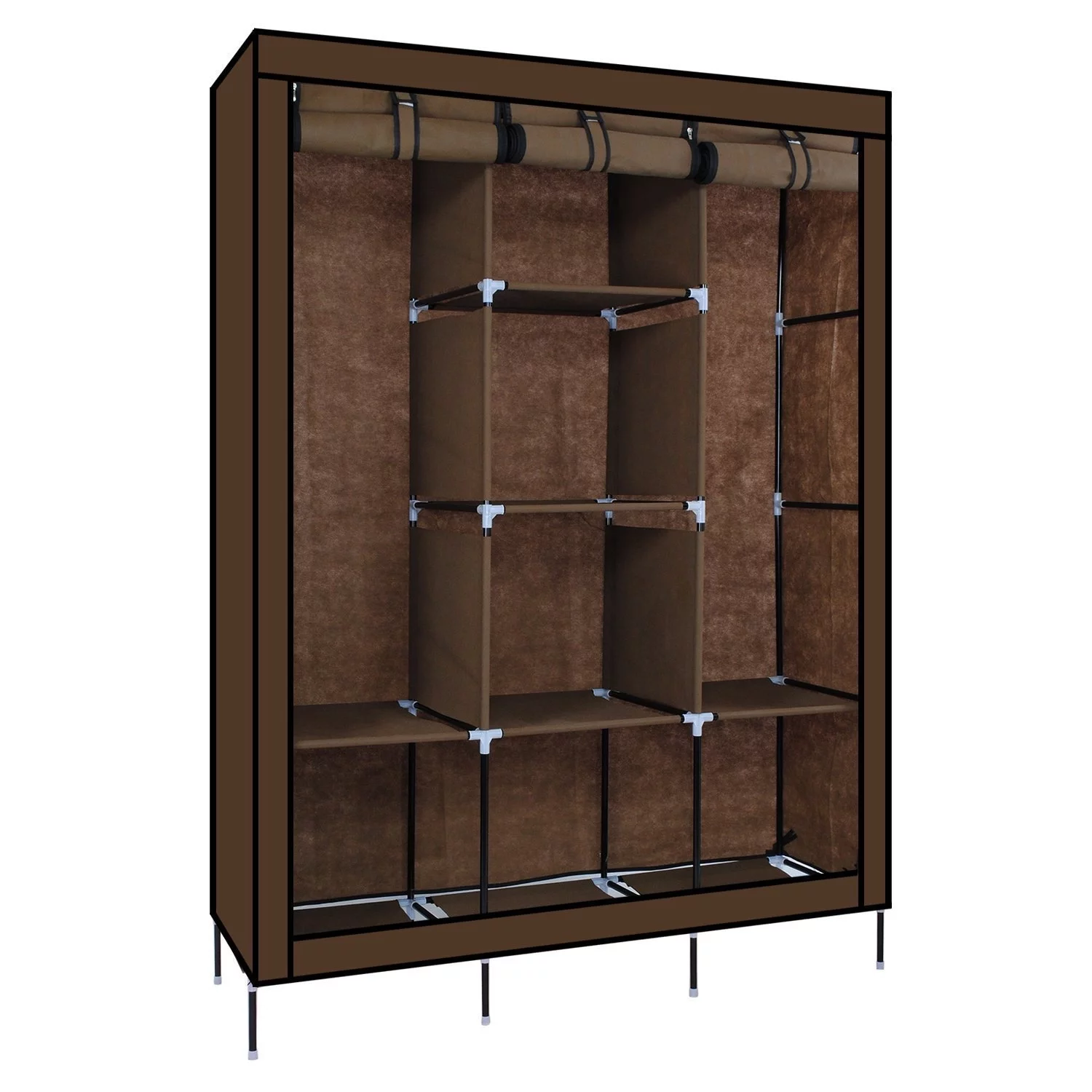 Тканный шкаф STORAGE WARDROBE 88130 складной на 3 секции 130х45х175 см (14423)