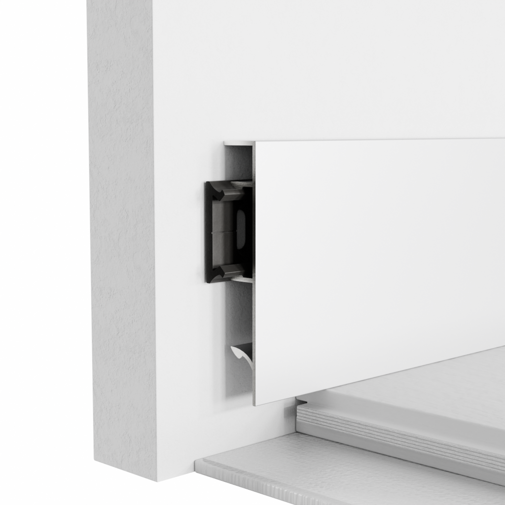 Плинтус прямоугольный накладной SVP-585 60 мм 2600 мм Серебряный (24237610)