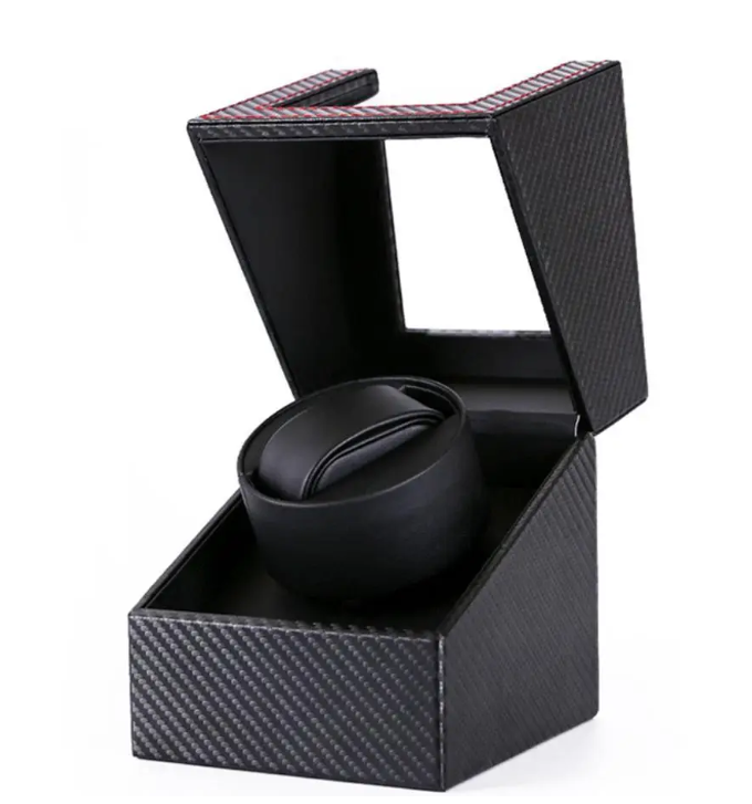 Шкатулка для подзавода механических часов Виндер Watch Winder Черный/Красный